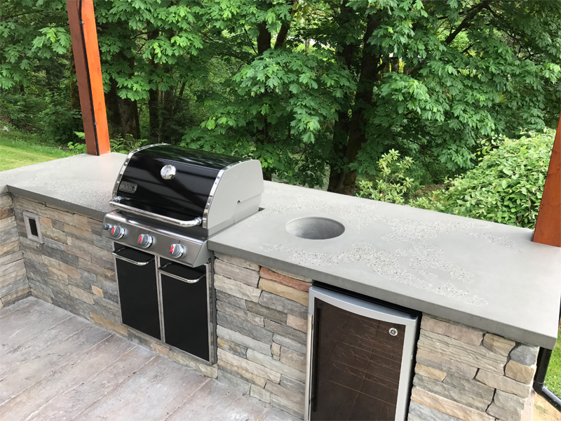 Concrete and Stone BBQ Countertops