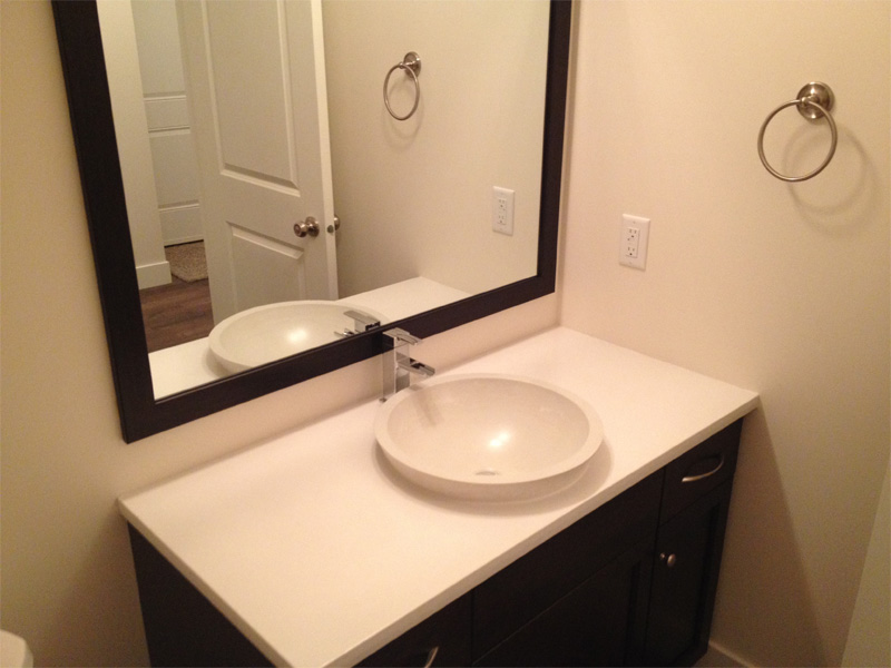 Concrete Raised Bathroom Sink Round - Diamond Finish