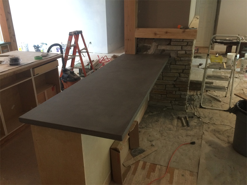 Kitchen Bar Concrete - Diamond Finish